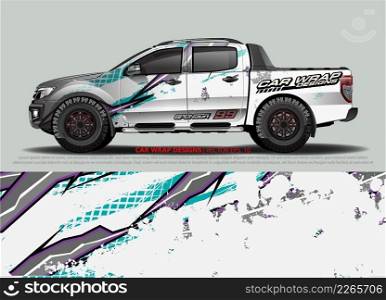 Racing car wrap design vector for vehic≤vinyl sticker and automotive decal livery