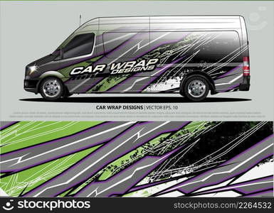 Racing car wrap design vector for vehicle vinyl sticker and automotive decal livery