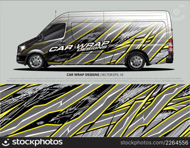 Racing car wrap design vector for vehicle vinyl sticker and automotive decal livery