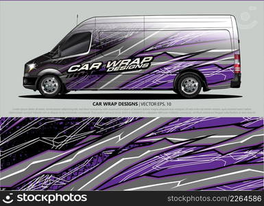 Racing car wrap design vector for vehicle vinyl sticker and automotive decal livery