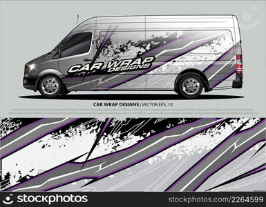 Racing car wrap design vector for vehicle vinyl sticker and automotive decal livery