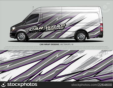 Racing car wrap design vector for vehicle vinyl sticker and automotive decal livery