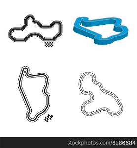 Racing circuit icon vector illustration symbol design