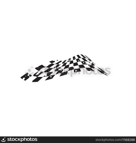 Racing flag graphic design template vector isolated. Racing flag graphic design template vector