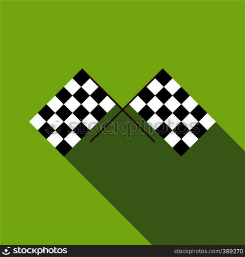 Racing flag icon. Flat illustration of racing flag vector icon for web design. Racing flag icon, flat style