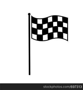 racing flag icon isolated flat web mobile icon vector on white background. racing flag icon isolated flat web mobile icon
