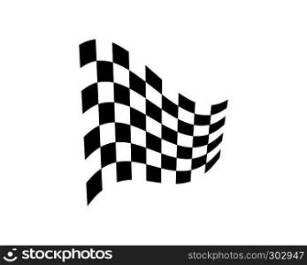 racing flag icon of automotif illustration vector template