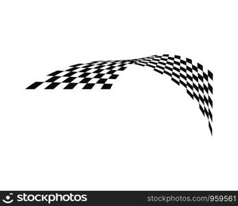 racing flag icon of automotif illustration vector template