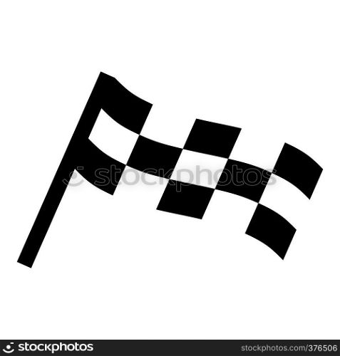 Racing flag icon. Simple illustration of racing flag vector icon for web. Racing flag icon, simple style