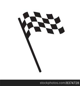 racing flag icon vector design illustration