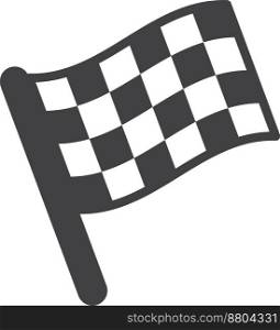 racing flags illustration in minimal style isolated on background