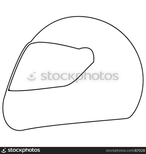 Racing helmet icon .