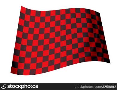 racing inspired red and black checkered flag concept icon