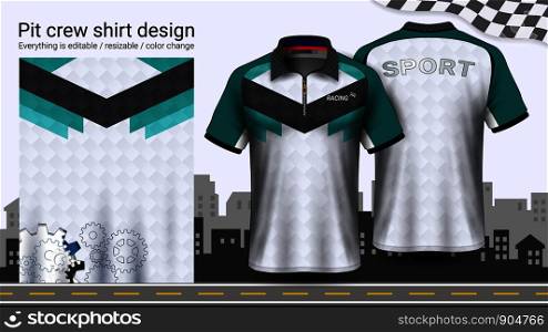 Racing jersey mockup template for sports clothing and uniforms