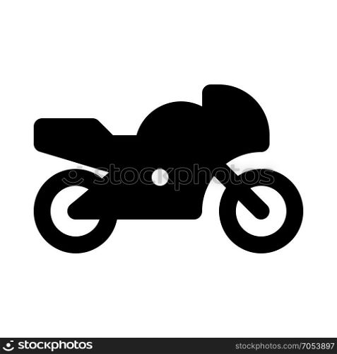 racing motorcycle on isolated background