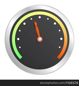 Racing speedometer icon. Realistic illustration of racing speedometer vector icon for web design. Racing speedometer icon, realistic style