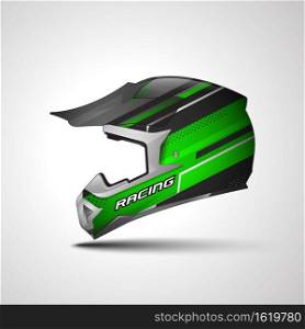 Racing Sport helmet wrap decal and vinyl sticker design.