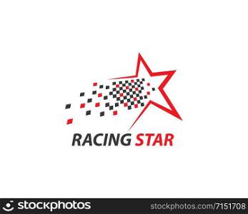 Racing star logo vector template