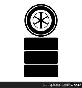 Racing wheel icon. Simple illustration of racing wheel vector icon for web. Racing wheel icon, simple style