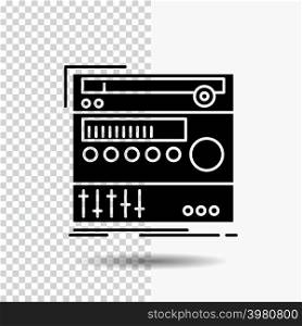 rack, component, module, sound, studio Glyph Icon on Transparent Background. Black Icon