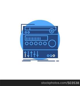 rack, component, module, sound, studio Glyph Icon.. Vector EPS10 Abstract Template background