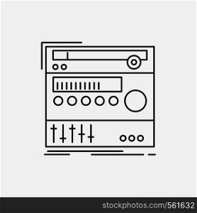 rack, component, module, sound, studio Line Icon. Vector isolated illustration. Vector EPS10 Abstract Template background