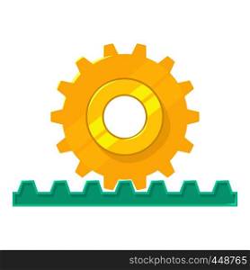 Rack pinion icon. Cartoon illustration of rack pinion vector icon for web isolated on white background. Rack pinion icon, cartoon style