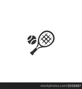 Racket and ball, tennis icon logo vector