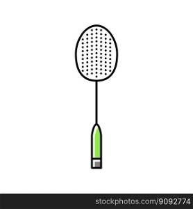racket badminton color icon vector. racket badminton sign. isolated symbol illustration. racket badminton color icon vector illustration