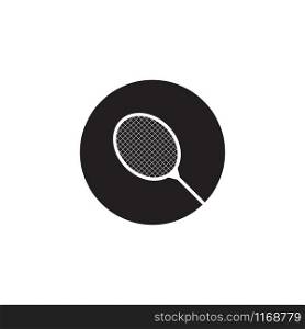 Racket badminton icon design template vector isolated