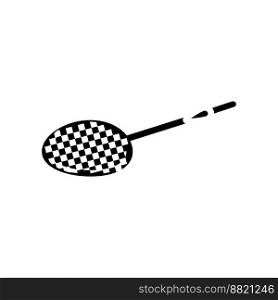 racket game badminton glyph icon vector. racket game badminton sign. isolated symbol illustration. racket game badminton glyph icon vector illustration