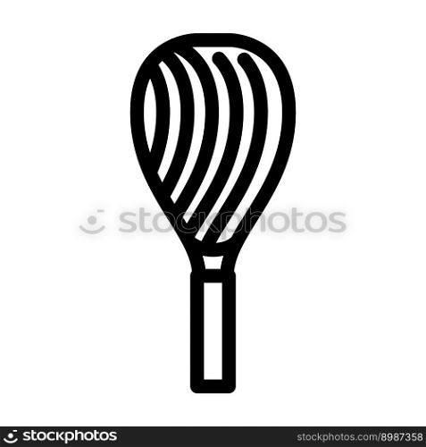 racket game badminton line icon vector. racket game badminton sign. isolated contour symbol black illustration. racket game badminton line icon vector illustration
