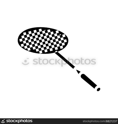 racket professional badminton glyph icon vector. racket professional badminton sign. isolated symbol illustration. racket professional badminton glyph icon vector illustration