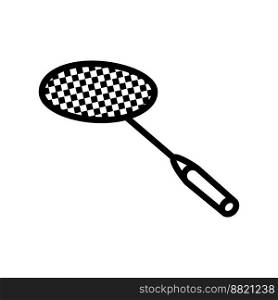 racket professional badminton line icon vector. racket professional badminton sign. isolated contour symbol black illustration. racket professional badminton line icon vector illustration