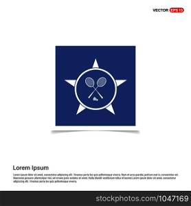Racket Shuttlecock Icon - Blue photo Frame