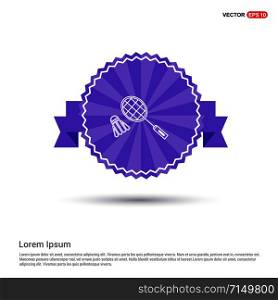 Racket Shuttlecock Icon - Purple Ribbon banner