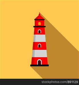Radar lighthouse icon. Flat illustration of radar lighthouse vector icon for web design. Radar lighthouse icon, flat style