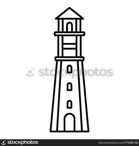 Radar lighthouse icon. Outline radar lighthouse vector icon for web design isolated on white background. Radar lighthouse icon, outline style