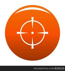 Radar screen icon. Simple illustration of radar screen vector icon for any design orange. Radar screen icon vector orange
