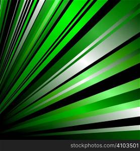 radiating abstract green and silver background with copy space
