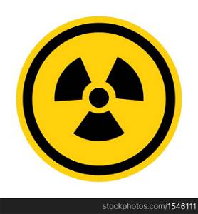 Radiation Hazard Symbol Sign Isolate on White Background,Vector Illustration