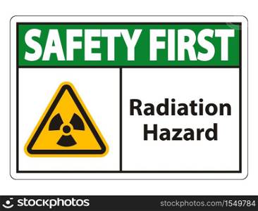 Radiation Hazard Symbol Sign Isolate On White Background,Vector Illustration