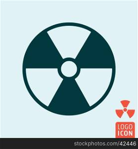 Radiation icon isolated. Radiation icon isolated. Hazard or warning symbol. Vector illustration.