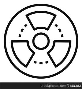 Radiation icon. Outline radiation vector icon for web design isolated on white background. Radiation icon, outline style