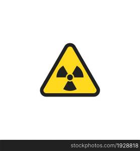 Radiation icon. Toxic symbol. Danger concept sign. Radioactive warning illustration in vector flat style.