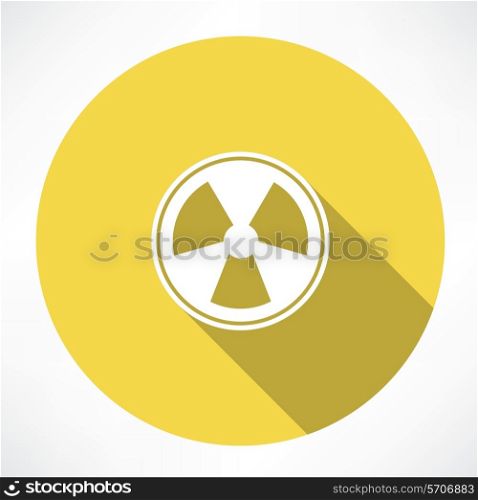 Radiation sign icon. Flat modern style vector illustration