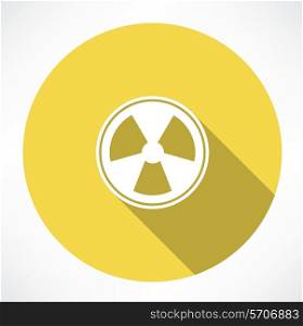 Radiation sign icon. Flat modern style vector illustration