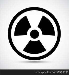 Radiation Traditional Hazard Black Icon Isolated On White Background