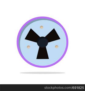 Radiation, Warning, Medical, Fan Abstract Circle Background Flat color Icon