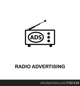 Radio Advertising icon. Premium style design from advertising collection. UX and UI. Pixel perfect radio advertising icon for web design, apps, software, printing usage.. Radio Advertising icon. Premium style design from advertising icon collection. UI and UX. Pixel perfect Radio Advertising icon for web design, apps, software, print usage.